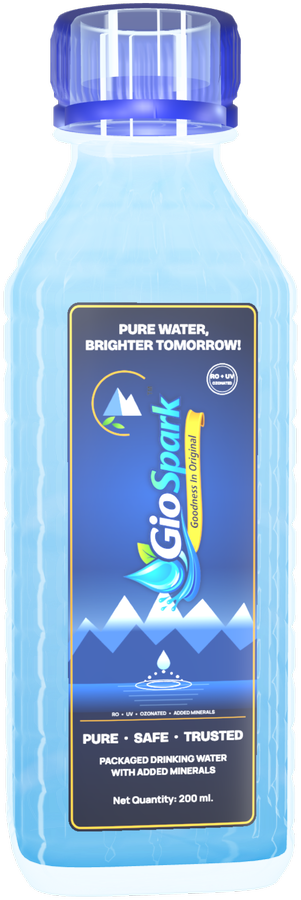 GIO Spark 200 ml packaged drinking water bottle
