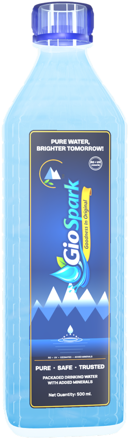 GIO Spark 500 ml packaged drinking water bottle